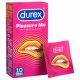 Durex Pleasure Me - geribbeld en gestippeld condoom (10 stuks)