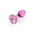 Icicles No. 48 - roze glazen anale plug met bloem