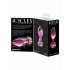 Icicles No. 48 - roze glazen anale plug met bloem