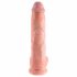 King Cock 10 grote dildo met ballen (25 cm) - huidskleurig