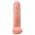 King Cock 12 grote dildo met ballen (30 cm) - natuurlijk