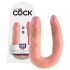 King Cock dubbele dildo (medium) - naturel