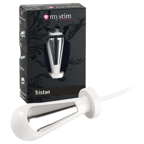 Mystim Tristan - elektro-conusdildo (wit)