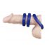 You2Toys - Dikke siliconen ring trio (blauw)