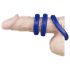 You2Toys - Dikke siliconen ring trio (blauw)