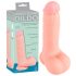 Medisch - rechte siliconen dildo (20cm) - natuur