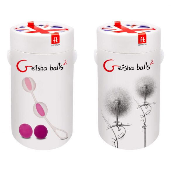 Geisha Balletjes 2 - Verstelbare set (roze-wit)