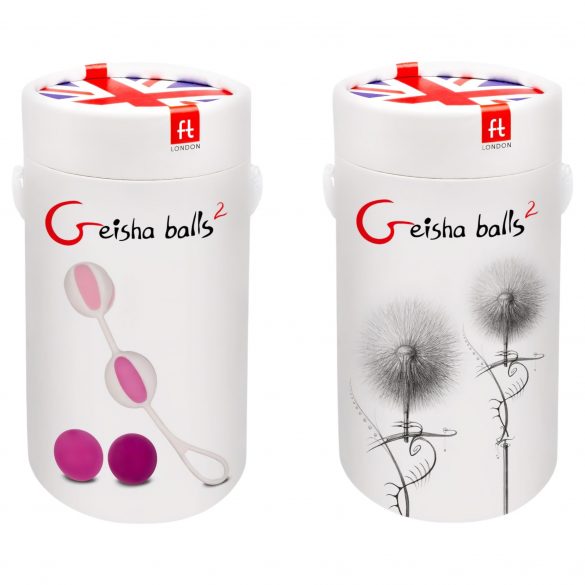 Geisha Balletjes 2 - Verstelbare set (roze-wit)