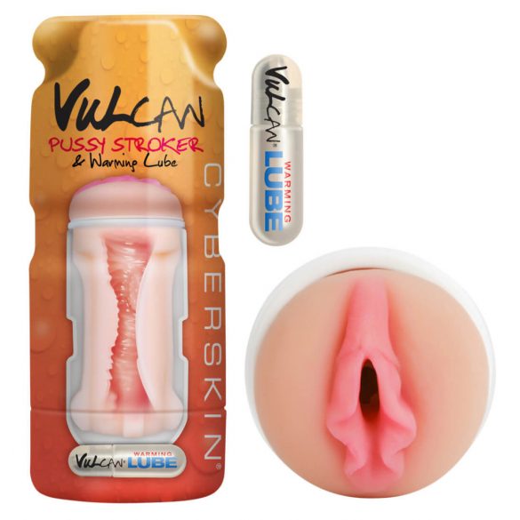 Vulcan Stroker - realistische vagina met verwarmend glijmiddel (natuurlijk)