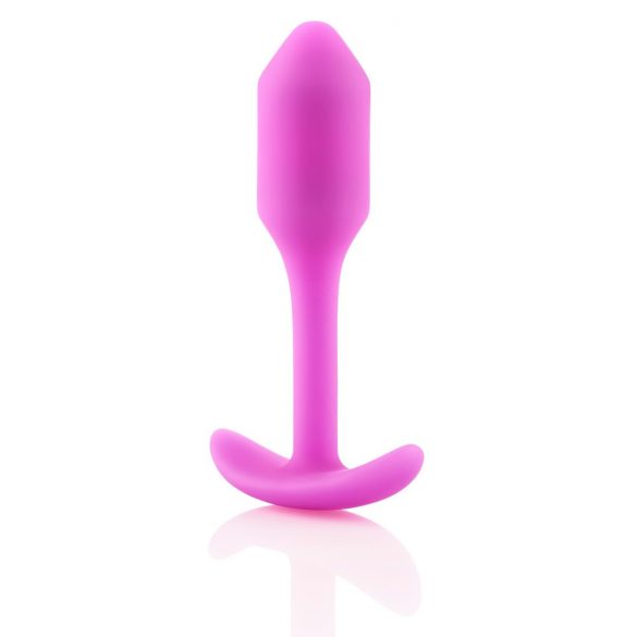 b-vibe Snug Plug 1 - anale dildo met intern gewicht (55g) - roze