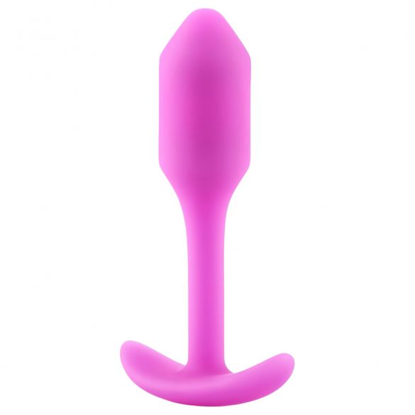 b-vibe Snug Plug 1 - anale dildo met intern gewicht (55g) - roze