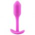 b-vibe Snug Plug 1 - anale dildo met intern gewicht (55g) - roze