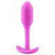 b-vibe Snug Plug 1 - anale dildo met intern gewicht (55g) - roze