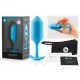 b-vibe Snug Plug 3 - dubbele anale balplug (180g) - blauw