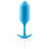 b-vibe Snug Plug 3 - dubbele anale balplug (180g) - blauw