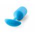 b-vibe Snug Plug 3 - dubbele anale balplug (180g) - blauw