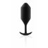 b-vibe Snug Plug 4 - dubbele anale dildo kogel (257g) - zwart