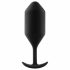 b-vibe Snug Plug 4 - dubbele anale dildo kogel (257g) - zwart