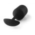 b-vibe Snug Plug 4 - dubbele anale dildo kogel (257g) - zwart