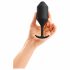 b-vibe Snug Plug 4 - dubbele anale dildo kogel (257g) - zwart