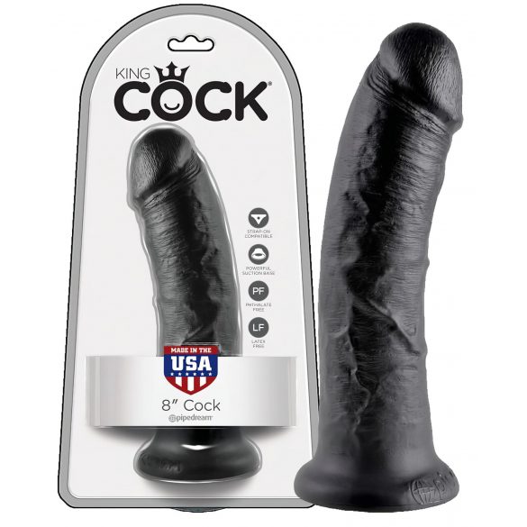 King Cock 8 dildo (20 cm) - zwart