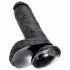 "King Cock 8 met ballen dildo (20 cm) - zwart"