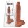 King Cock 10 harige grote dildo (25 cm) - bruin