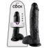 King Cock 25 cm dildo met testikels - zwart