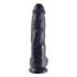 King Cock 25 cm dildo met testikels - zwart