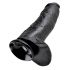 Koning Cock 30 cm grote dildo met ballen - zwart