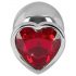 You2Toys - Diamond - 159g aluminium buttplug (zilver-rood)