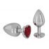 You2Toys - Diamond - 159g aluminium anaal dildo (zilver-rood)