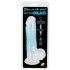 You2Toys Glow in the Dark - zuignap, lichtgevende dildo met ballen (blauw)