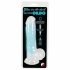 You2Toys Glow in the Dark - zuignap, lichtgevende dildo met ballen (blauw)