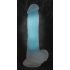 You2Toys Glow in the Dark - zuignap, lichtgevende dildo met ballen (blauw)