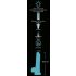 You2Toys Glow in the Dark - zuignap, lichtgevende dildo met ballen (blauw)