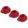 Womanizer Premium S - vervangende zuigbeker set - rood (3 stuks)