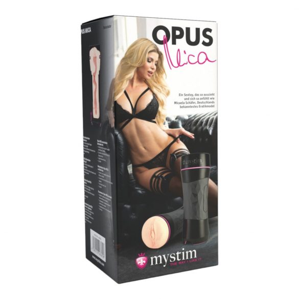 mystim OPUS Mica - realistische masturbator (naturel-zwart)