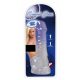 Kristalhelder Penisdildo met Ballen - 19,5 cm (transparant-paars)