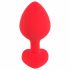 You2Toys Plug M - zwarte edelsteen hartvormig anaal dildo - medium (rood)