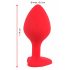 You2Toys Plug M - zwarte edelsteen hartvormig anaal dildo - medium (rood)