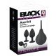 Black Velvet - anale dildo set (4-delig) - zwart