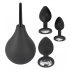 Black Velvet - anale plug set (4-delig) - zwart