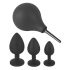 Black Velvet - anale dildo set (4-delig) - zwart