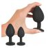 Black Velvet - anale plug set (4-delig) - zwart