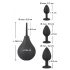 Black Velvet - anale plug set (4-delig) - zwart