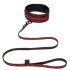 Vijftig tinten grijs - halsband en riem (zwart-rood)