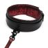 Vijftig tinten grijs - halsband en riem (zwart-rood)