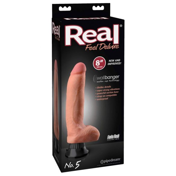 Real Feel Deluxe Nr. 5 - realistische vibrator met ballen (natuurlijk)