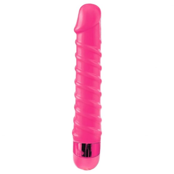 Classix Candy Twirl - seksspiraal dildo vibrator (roze)